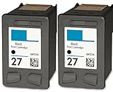 HouseOfToners Remanufactured Ink Cartridge Replacement for HP 27 C8727AN (2 Black, 2-Pack)