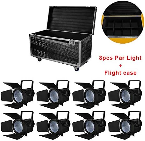 IMRELAX 2018 New Electric ZOOM 200W LED Par Light 10 to 60 Degree COB LED Par DMX Studio Spot Light With Flight Case Package