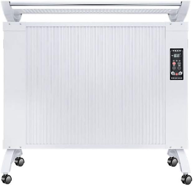 ZMXZMQ Electric Radiator, Far Infrared Panel Heater, with Castors Or Wall Mountable Heater, Slimline, Low Energy, with Timer and Remote Control,3000w1301057cm