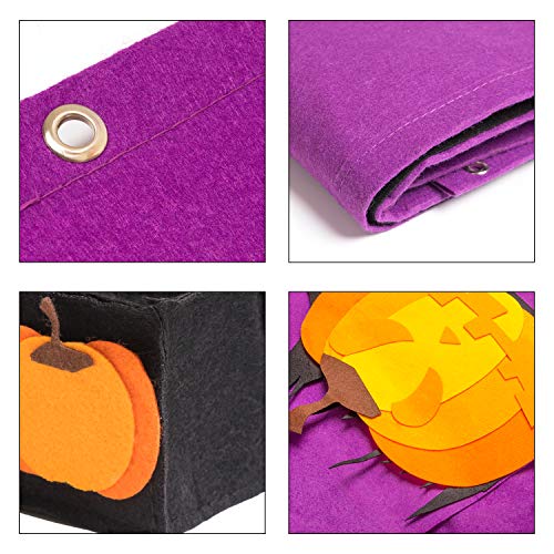 N&T NIETING Bean Bag Toss Game 53.5 X 30 Inches, Party Games Outdoor with 6 Bean Bags, Carry Case and Rope, Vivid 3D Felt Patterns for Kids Party Favor, Outdoor Games - Thumbnail 3