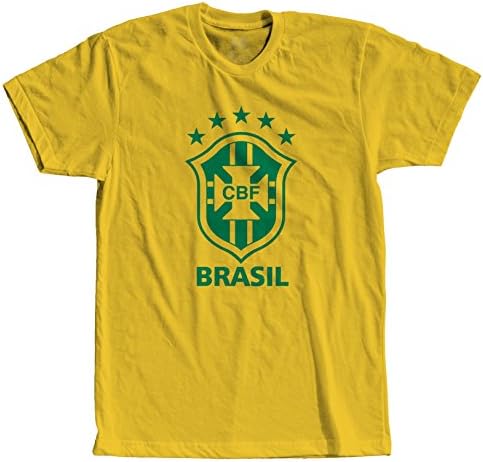 Sac Apparel Brazil Soccer Team - Sports Tees - Men Graphic Vinyl T-Shirt (Medium)
