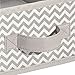 mDesign Soft Fabric Over Closet Shelving Hanging Storage Organizer with Removable Drawer for Closets in Bedrooms, Hallway, Entryway, Mudroom - Chevron Zig-Zag Print, 2 Pack - Taupe/Natural