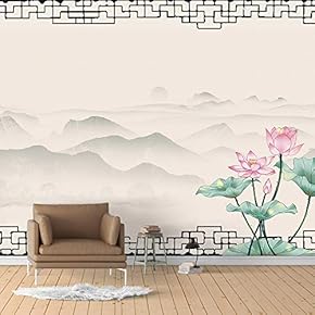 Wall Murals for Bedroom Beautiful Chinese Traditional Cultural Removable Wallpaper Peel and Stick Wall Stickers - 66x96 inches