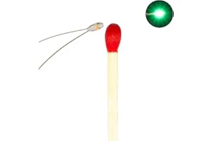 LUNENG Tiny Led Lights for Crafts, 20 Pcs Micro LED, Green Mini LED, SMD led 0603, Soldered Micro Litz Wired Leads, Multi-Resistor, Suitable Used in Any Small Model, Cosplay, Tight Space Lighting