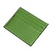 DEEZOMO Genuine Leather RFID Blocking Card Case Wallet Slim Super Thin 6 Card Slots Compact Wallet - Green