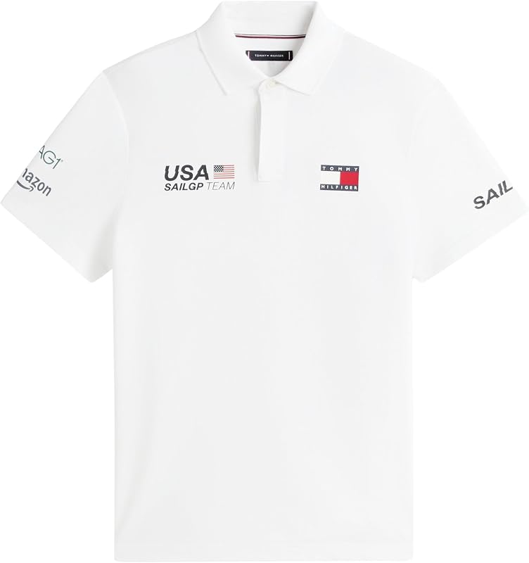 Polo de Manga Corta Hombre US SailGP Replica Regular Fit, Blanco (White), M — foto 5 de 5