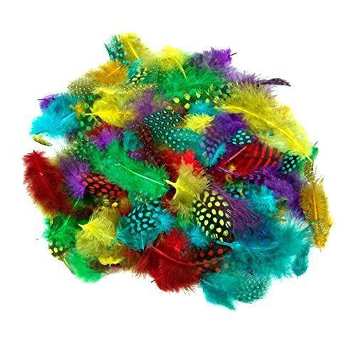 28g Pack of Spotted Feathers - Easter Arts & Craft