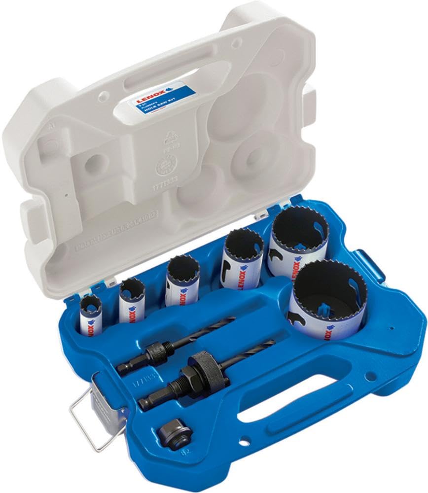 Lenox 1768436 "Speed Slot" Bi-Metal Hole Saw Set in Plastic Case, 0 V, Multi-Colour, 19-68 mm