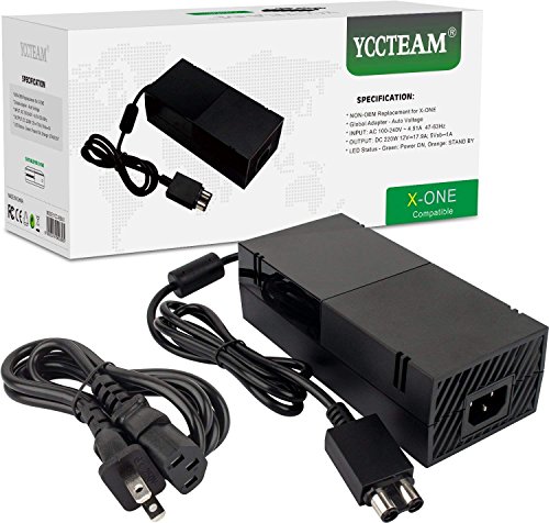 YCCTEAM Xbox One Power Supply Brick, [Newest Updated Version] AC Adapter Cord Replacement Charger for Xbox One with Cable 100-240V Auto Voltage, Black (Best Car Battery Charger Uk 2019)