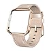 SWEES Leather Bands Compatible with Fitbit Blaze Smart Watch, Genuine Leather Replacement Band with Metal Frame Small & Large for Women Men, Champagne Gold, Rose Gold, Black, Brown, White, Grey, Beige
