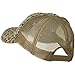 Low Profile Canvas Leopard Printed Mesh Cap - Khaki OSFM