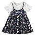 Baby Kids Girls Fly Sleeve Ruched Floral Flowers Print Summer Princess Dressesthumb 3