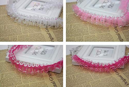 Lace - 40 Meters Pack Pleat Ruffle Lace Trim Fold Mesh Trimming Gauze Ribbon Diy Material - Hospital Baby Leggings Stretch Panties Sweater Wide Under Flowers Slip Pajama Halter Extender Pill - Thumbnail 4