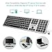 Wireless Keyboard — Jelly Comb 2.4G Wireless Keyboard K057 Full Size Keyboard with Number Pad for Windows Computers PC Laptop Desktop-(Black and Silver)