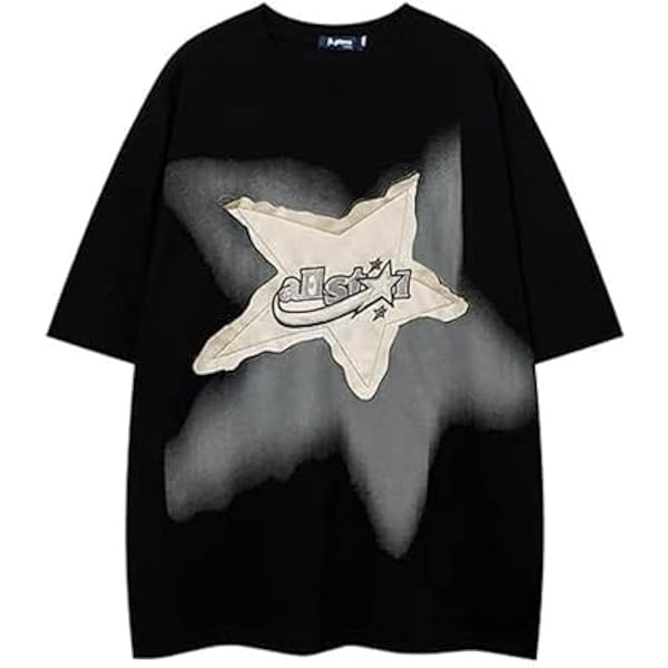 Ponitrack Y2K 90s Vintage Oversize Shirts Graphic Tees Mens Womens