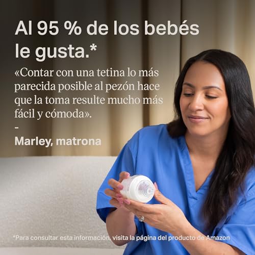 Tommee Tippee Biberones, Biberón Anticólicos Natural Start, 250 ml, 0m+, pack de 1 con Flujo Lento Tetina para un Agarre Natural, Válvula Anticólicos