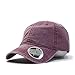 Classic Washed Dyed Cotton Twill Soft Crown Adjustable Dad Hat Baseball Cap (Maroon)