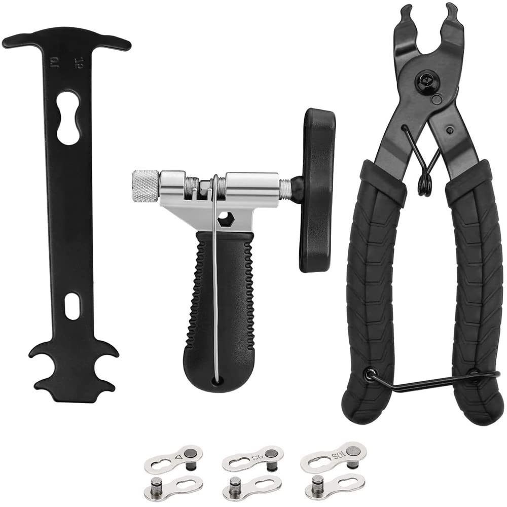 MMOBIEL 3 in 1 Bicycle Chain Tool Set - Bike Chain Breaker/Wear Checker Measurement Tool/Link Plier for Any Type of Bicycle: City- / E- / Mountain MTB- /Racing Bike