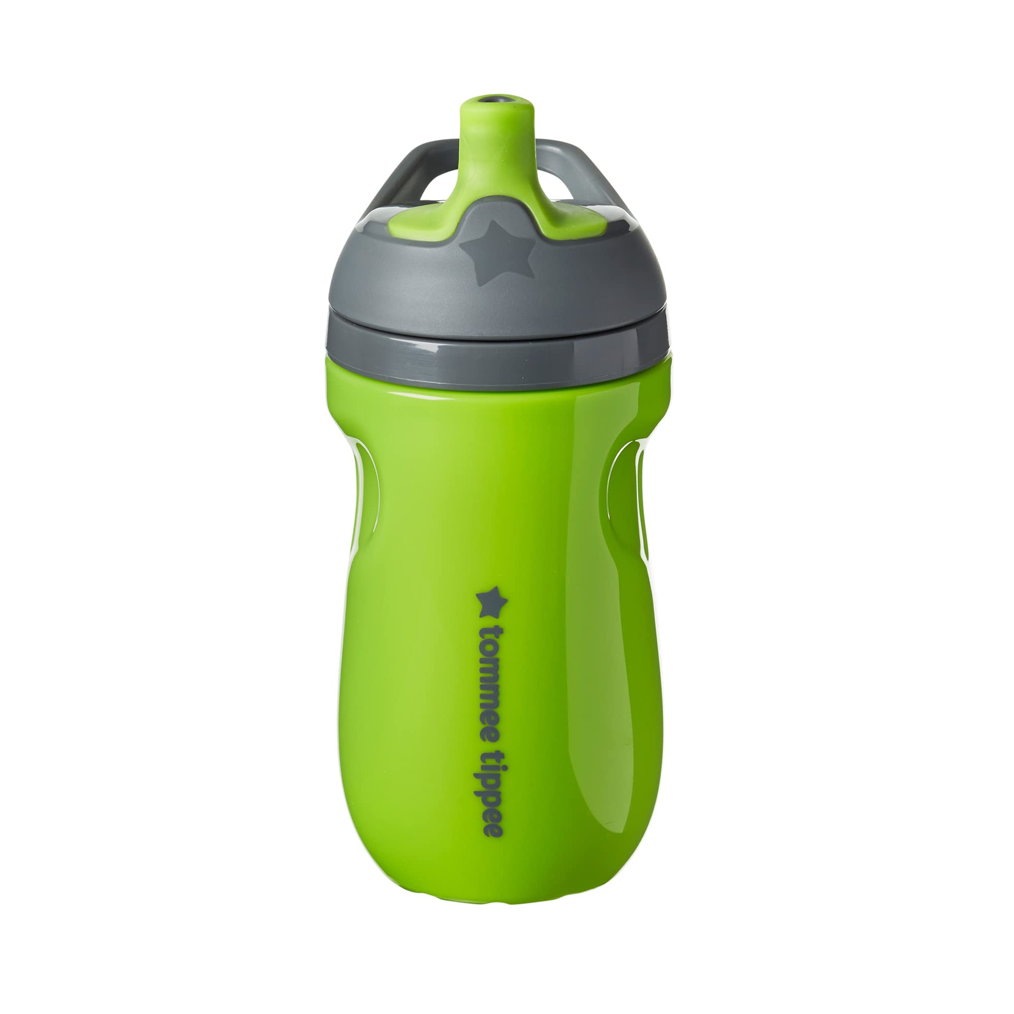 Tommee Tippee Insulated Sportee Bottle, 260ml, for Toddlers 12m+, Green, Non-Spill Water Bottle with Bite-Proof Spout and Two-Piece Valve, Leak-Proof and BPA Free