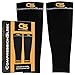 Top Calf Compression Sleeve Men Women, Perfect for Running, Training, Travel, Cycling, Hiking, Relieves Lower Leg Pain, Shin Splint, Best for Recovery (Black, Large, Calf Diameter 15
