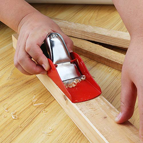 Mini Hand Planer, EnPoint Hand Planer Small Block Plane with Flat Base & 1.8 inch Blade Adjustable Wood Planer Woodworking Tool for DIY Making Smoothing Surface Gift for Carpenter Craftsman