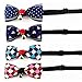 CatYou 4 PCS Set in Different Colors, Bowknot Collar Bow-Tie with Bell for Cats Small Dogs Puppy, Adjustable from 7