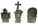 Fiddlehead Fairy Garden Miniature Garden Accessories - 3 Piece Tombstones for Halloween Decor Grave Stones