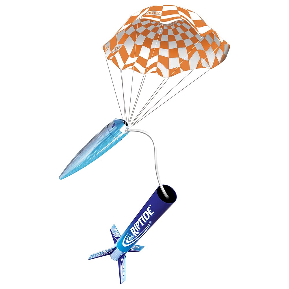 Estes 1403 Riptide Rocket Launch Set, Prebuilt Beginner Flying-Rocket-Model Set for Ages 10+, Includes Launch Pad System