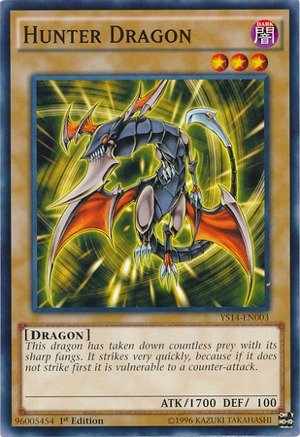 Yu-Gi-Oh! - Hunter Dragon (YS14-EN003) - Super Starter - Space-Time Showdown - 1st Edition - Common