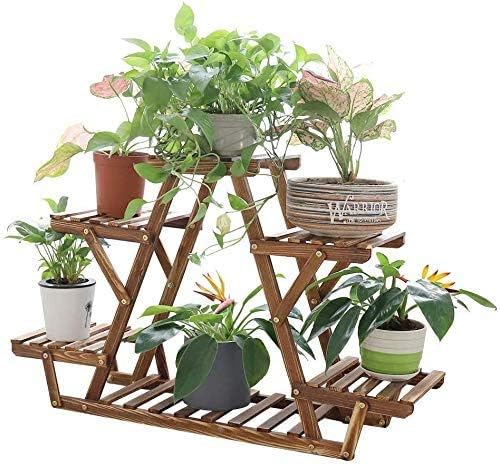 フラワースタンド 木製 ガーデンラック 4段 ガーデニング 棚 高さ58cm 花台 ガーデニング 棚 フラワーラック 園芸 鉢置きスタンド 鉢植え 盆栽棚 軽量 頑丈 ベランダ 屋外 室内 プランタースタンド B0chv3xh 1 274円 人気海外一番 100 品質保証 全品送料無料
