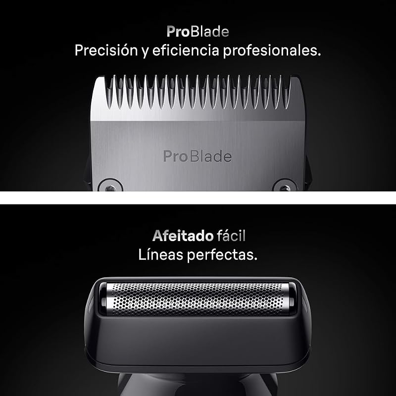 Braun All-In-One Series 7 AIO7545 Aparador, Kit de Styling 12in1 para Barba, Cabelo, Orelhas, Nariz e Corpo, 14 Comprimentos, 120 Min de Autonomia, Aparador de Cabelo Masculino Com Lâmina Ultra Afiada, Cinzento