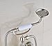 Rozin Two Knobs Mixer Handheld Shower Set Tub Faucet Wall Mounted Brushed Nickel