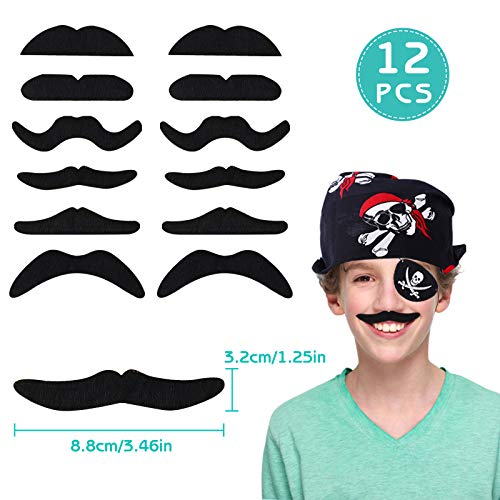 FORMIZON Piraten Zubehör Set, 86 Stück Kinder Piratenkapitän Augenklappe Piraten Bandana Schnurrbart Piraten Ringe… – Bild 6