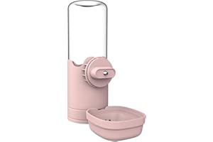 TOKAYIFE Pet Water Bottle for Cage Crate 26oz Automatic Feeding Water Dispenser for Dog Cat Rabbit (Pink, 26oz)