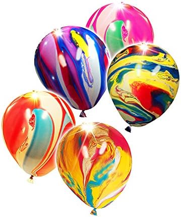 Themez Only Junction Marble Print Balloons for Birthday Decoration - Pack of 25