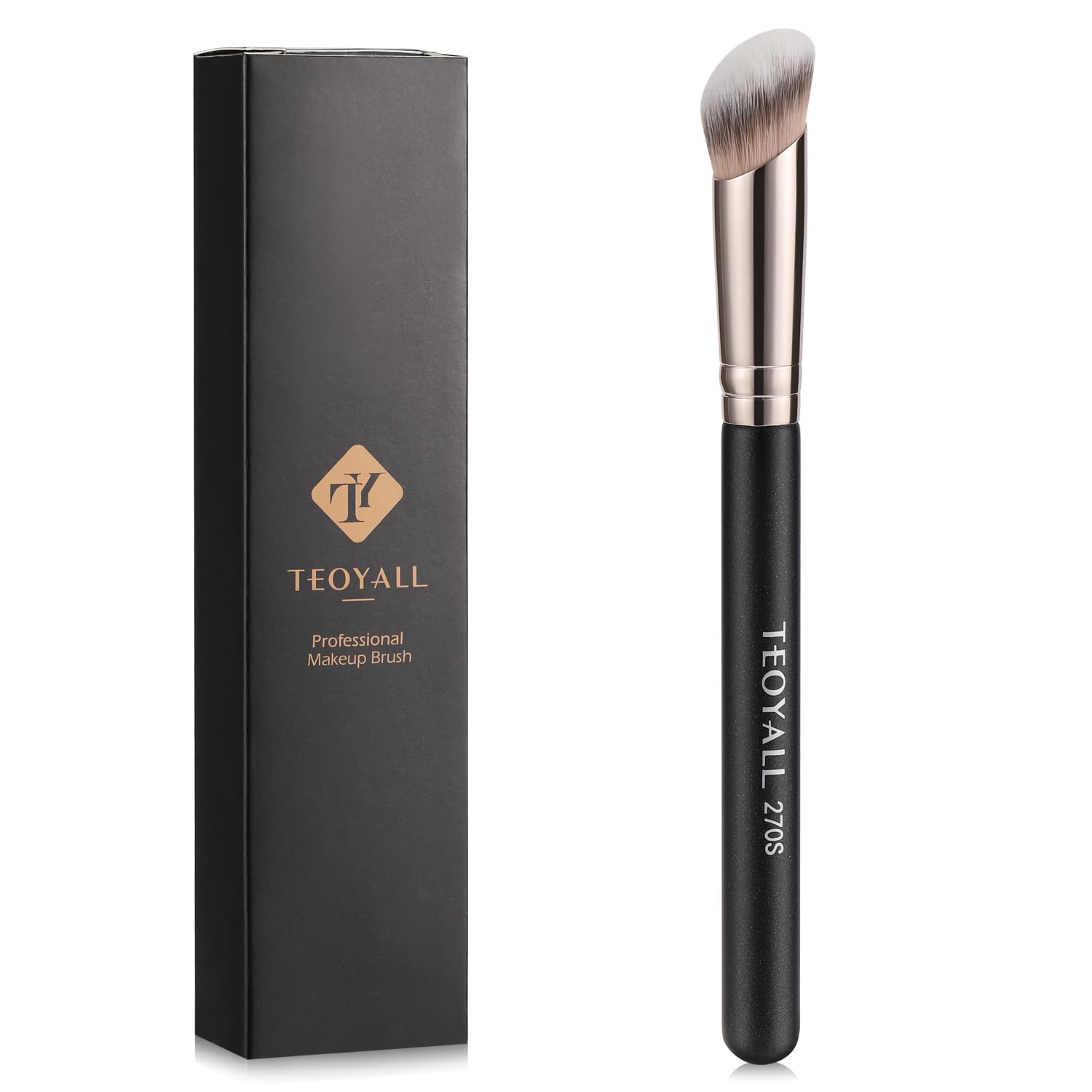 Photo 1 of ** used**
TEOYALL Under Eye Concealer Brush, Angled Contour Brush Synthetic Kabuki Brush for Concealing Blending Setting Buffing with Liquid, Cream and Powder Cosmetic (270S)