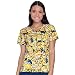 Tooniforms By Cherokee Women's V-Neck Minions Print Scrub Top Small Print