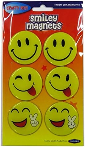 Smiley Face Solid Magnets, Size 50mm Diameter