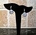 Silver-tone Faux Druzy Stone Lever-back Drop Earrings 12mm