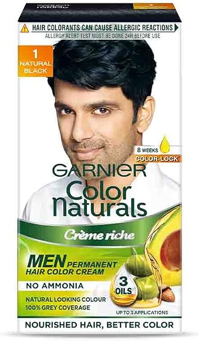 Garnier Color Naturals Men Permanent Hair Colour Cream Natural Black 1