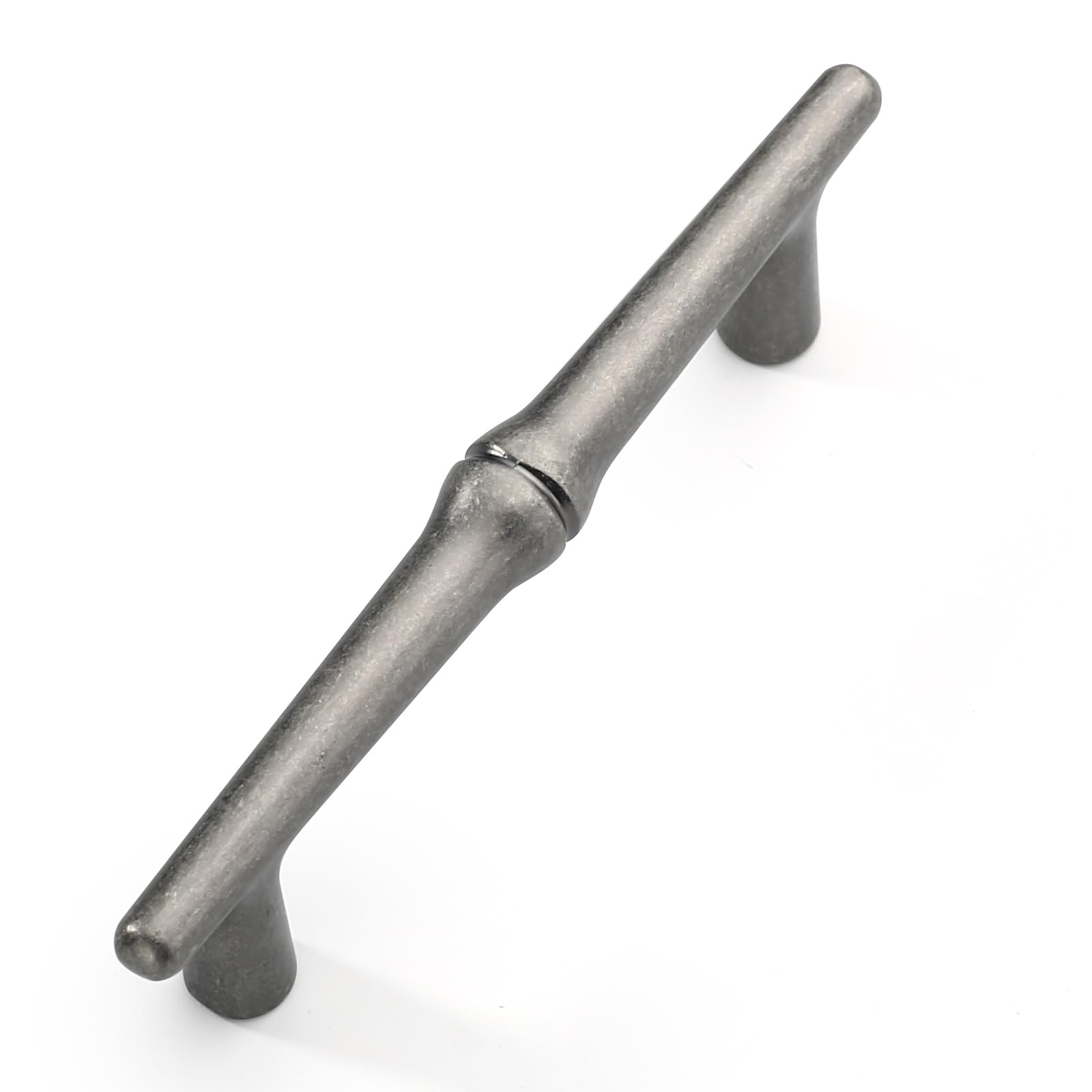 FURNIWARE Vintage Drawer Pulls, Pack of 10, 96mm Hole Center, Antique Nickel Cabinet Pulls, Kitchen Door Handles