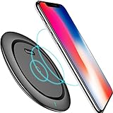 Wireless Charger, Baseus Ultra Slim Qi Fast Wireless Charging Pad for Samsung Galaxy Note 8 S8 Plus S8 S7 S7 Edge Note 5 and Standard Charge for iPhone X /iPhone 8 / 8 Plus (No AC Adapter)