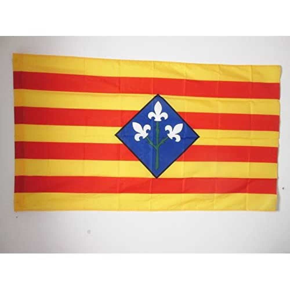 AZ FLAG - Province of Lérida Flag - 3x5 Ft - Lerida Banner with Sleeve - 100% Polyester - Fade Resistant - Vivid Colors - 3' x 5' Feet - 150x90 Cm