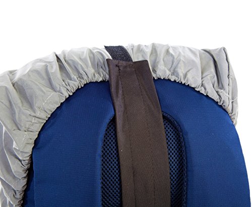 High Visibility Reflective L Silver Waterproof Backpack Cover. BEST Rucksack Cover For Low Light & Night Time Visibility. BTR Backpack Cover the Only 100% Waterproof Cover Needed. Be SEEN & KEEP DRY - Thumbnail 6