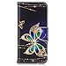 ISADENSER Compatible with Samsung Galaxy S8 Case Wallet Case with Card/Cash Slots [Kickstand Function] PU Leather Folio Flip Protective Case Cover Compatible with Samsung Galaxy S8 Ink Butterfly
