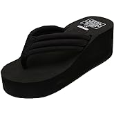 ANBOVER Womens High Wedge Beach Sandals Summer Thong Flip Flops Platform