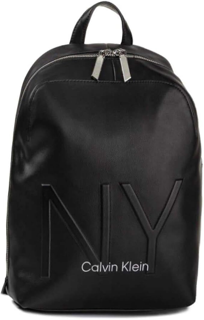 calvin klein faux leather backpack