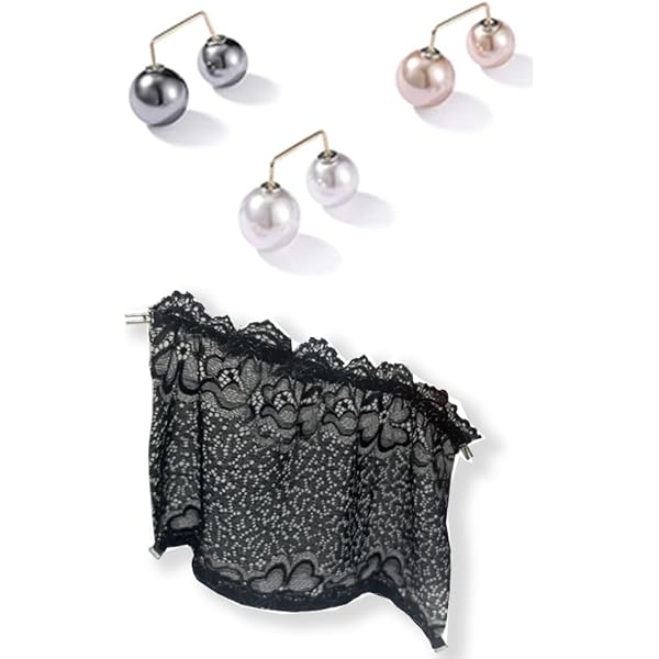 Modesty Inserts for Low Cut Dresses, Modesty Panel Cleavage Cover, Cleavage Cover Up for Low Neckline, Five-Piece Set with Pearl Accents,Elegant Solutions for Various Necklines at Amazon Women's Clothing store