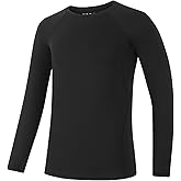 Anawakia Youth Boys Compression Shirt Long Sleeve Kids Football Baseball Soccer Undershirt Quick Dry Athletic Base Layer