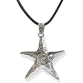YZMOXNL Big Star Spiral Necklace Gothic Chunky Pentagram Vortex Pendent Choker Beach Vacation Accessories for Women